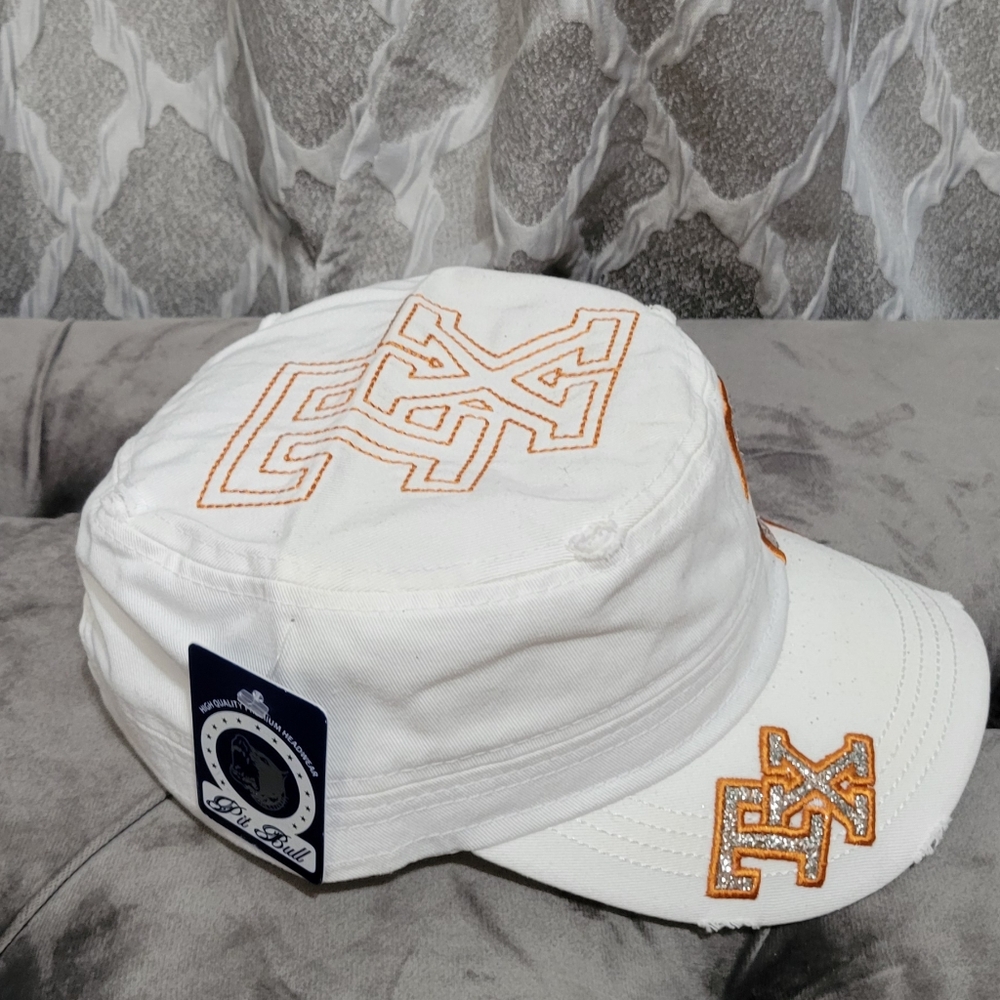 Women's Distressed "TX" Cadet Hat | Texas Bling Cap | Adjustable Bling Hat - Picture 2 of 10